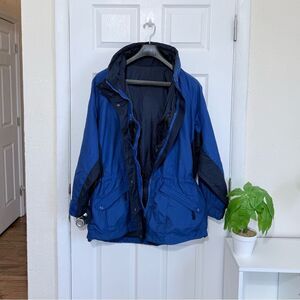L.L. Bean Navy Blue Raincoat Size XL